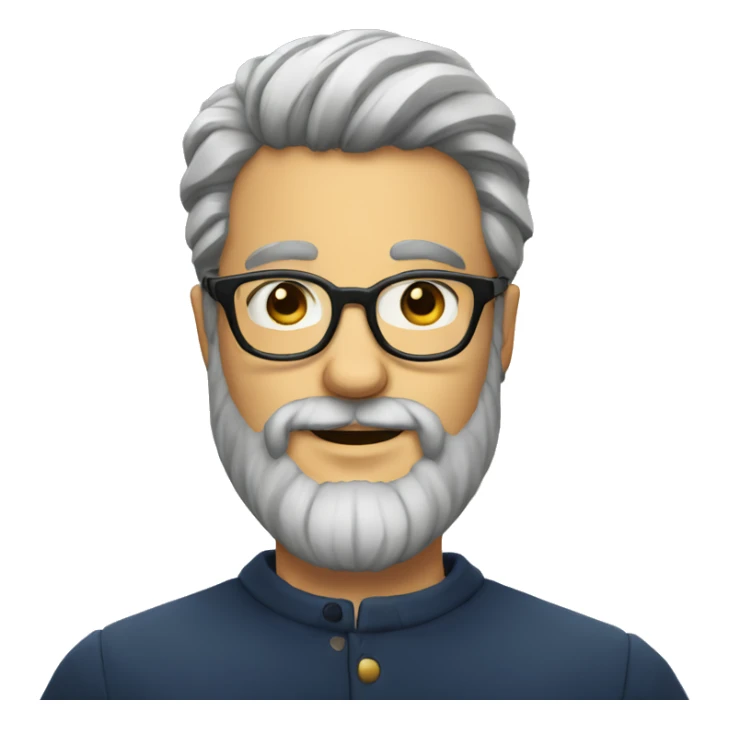 Frensh Bearded person majestic with glasses sticker