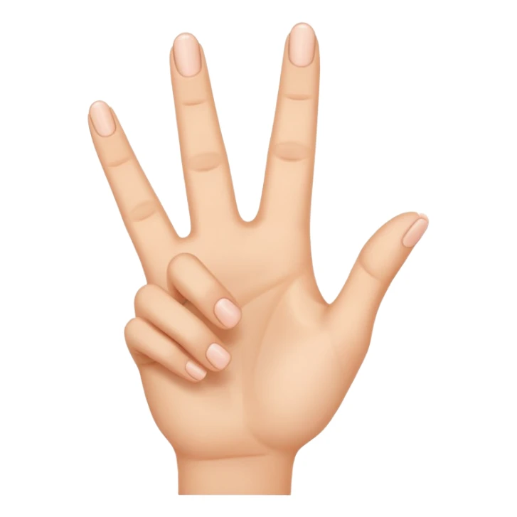 a finger holding up 3 fingers sticker
