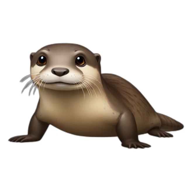 Loutre sur tortue sur elon musk sticker