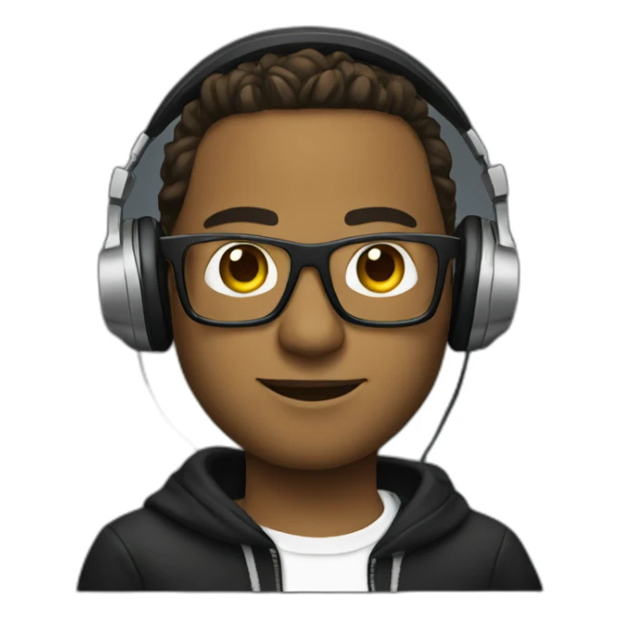 DJ with glasses sticker