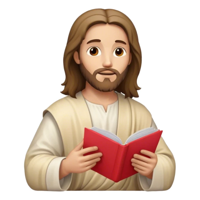 Valentine cards and Jesus reading them sticker