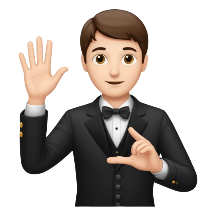 hands of an orchestra conductor sticker