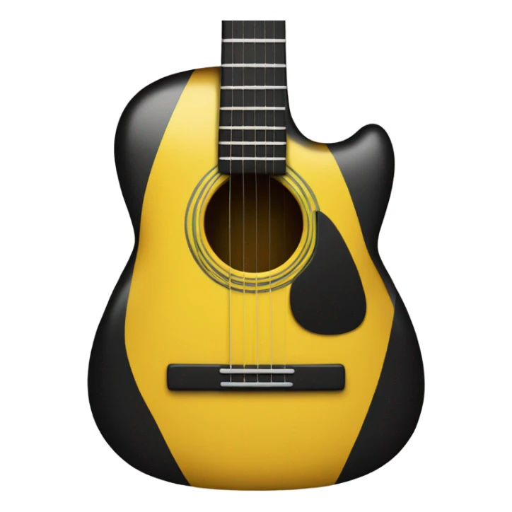 Yellow and black striped guitar sticker