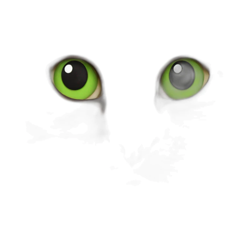 Cat half orange et black with green eyes sticker