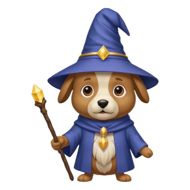 Dog wizard sticker