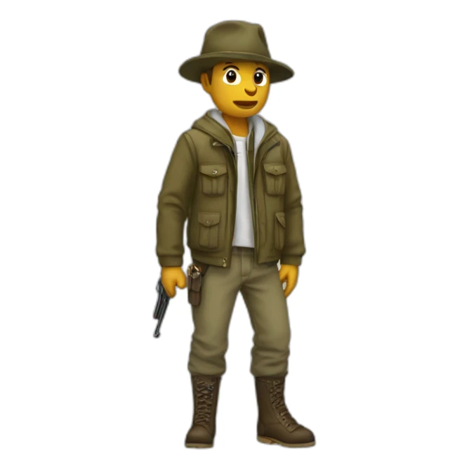 Rappeur en tenue de chasse sticker