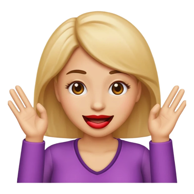 I want an emoji with big lips and hands with an sassy vibe sticker