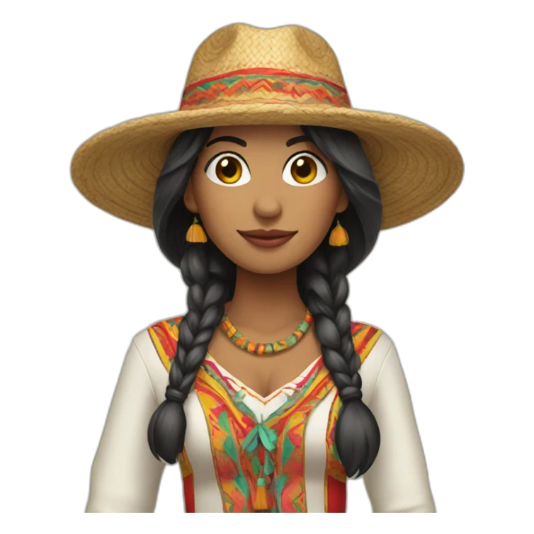 peruvian-style-outfit-woman sticker