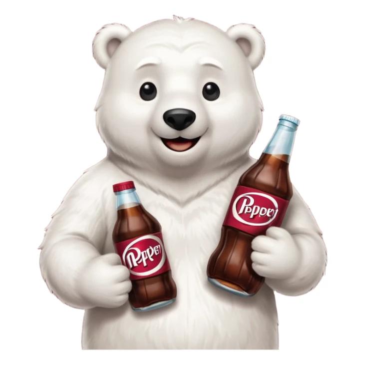 Dr Pepper polar bear combined sticker