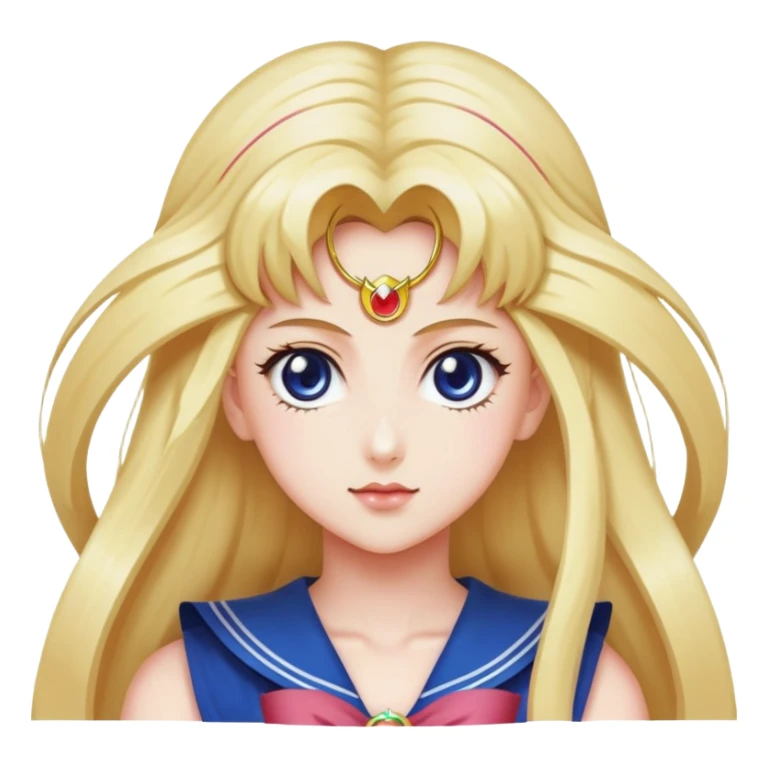  Sailor moon, almond eyes, very long hair sticker