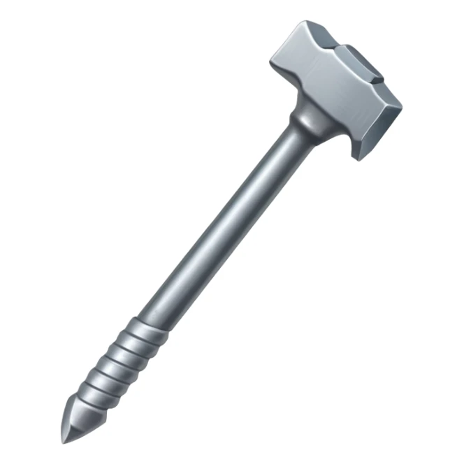 simple wall nail, slightly bent as if hit by a hammer sticker