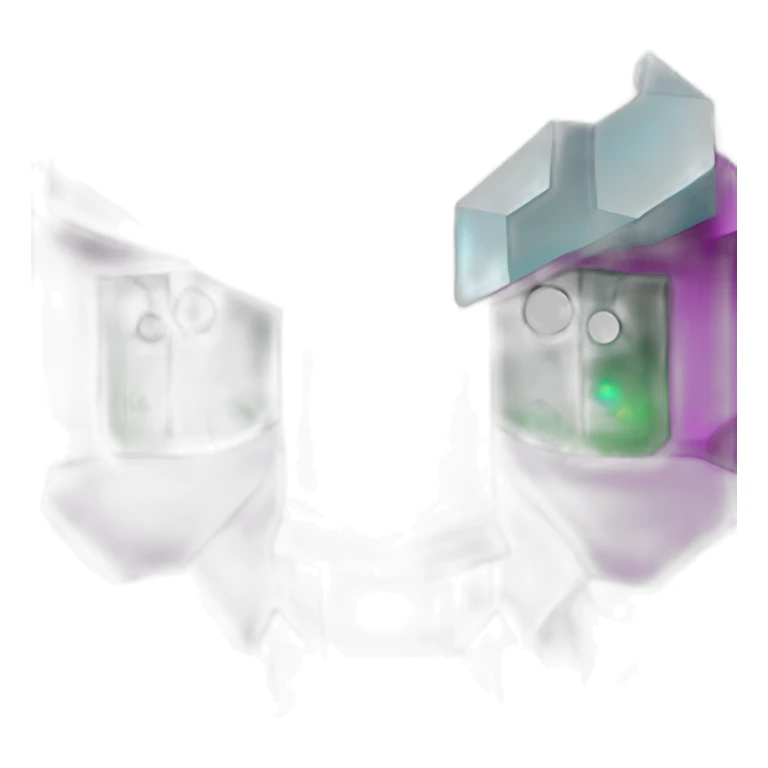 Minecraft Glitter Black Dragon Head With Diamond Horn sticker