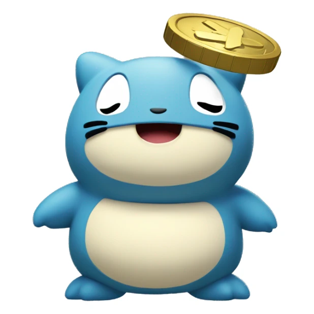 Can you create me a coin emote with wthe same color pattern as snorlax?  sticker