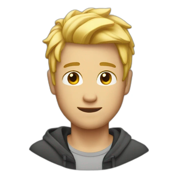 guys with blond air just on the top of the head sticker