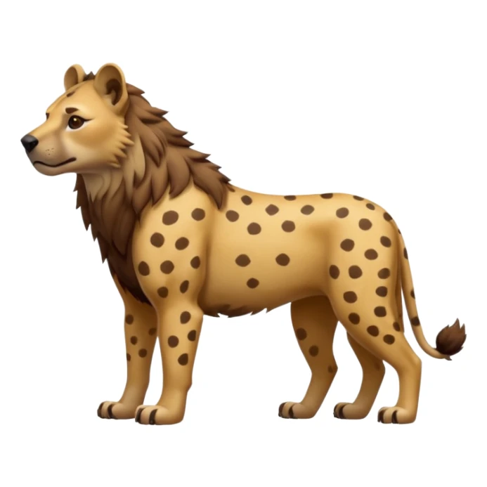 The hyena is something between a lion and a dog. A very subtle distinction.  Full body sticker