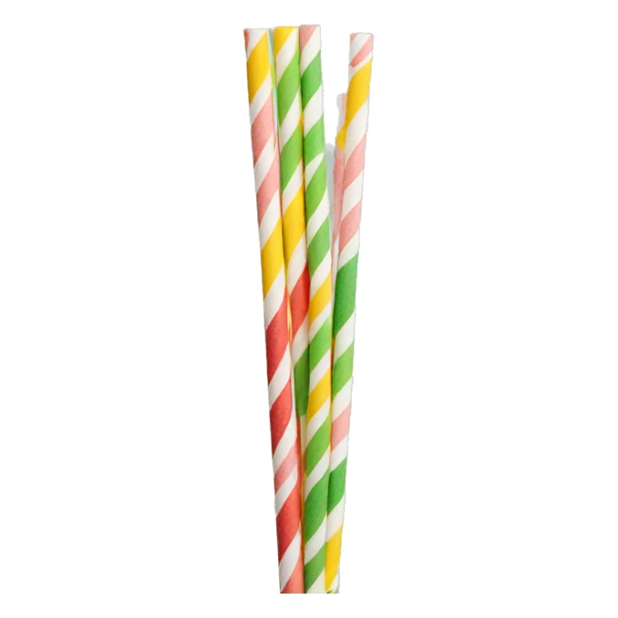 Colored Paper straw sticker