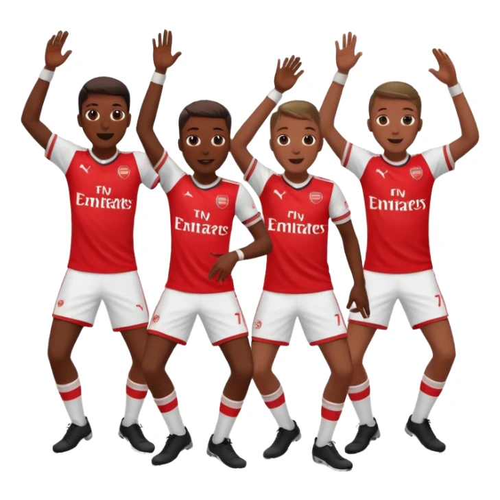 Arsenal fans dancing in Abuja sticker