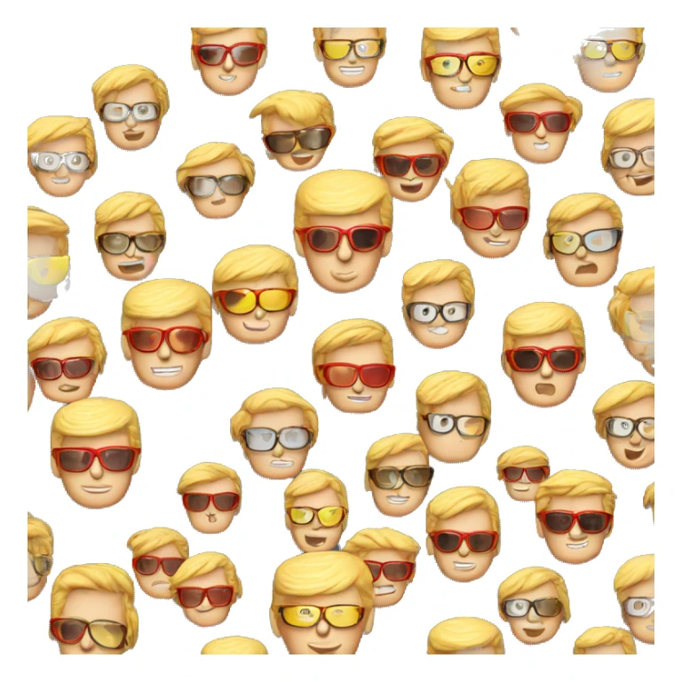 Donald Trump avec des lunettes sticker