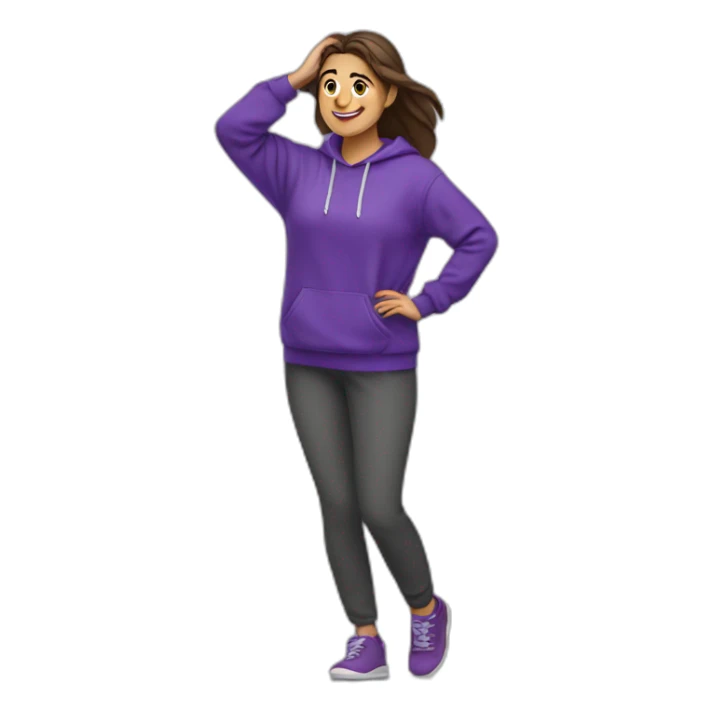 Armenian women in purple sweatshirt and celebrating something  sticker