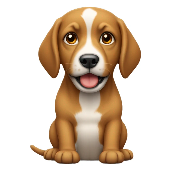 Cão com pelo castanho claro, longo, de porte pequeno sticker