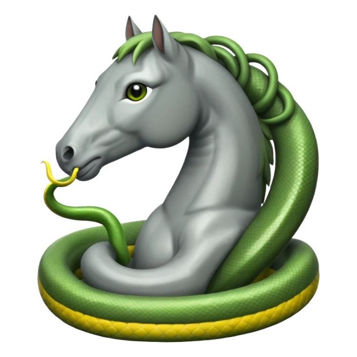 I need a grey horse (or a white one) with a snake sticker