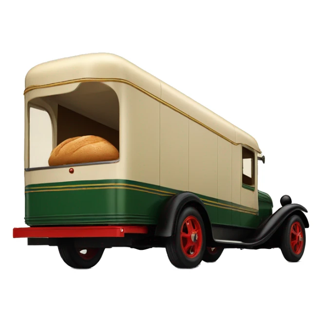 Art Deco Very long 1933 bread truck side view  sticker