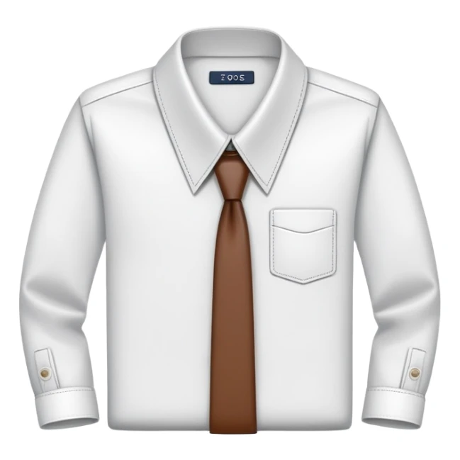 Folded collared shirt with style planner, professional outfit organization sticker