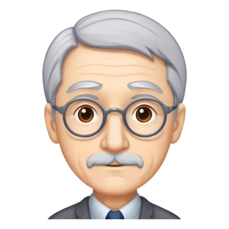 Old teacher with grey hair sticker