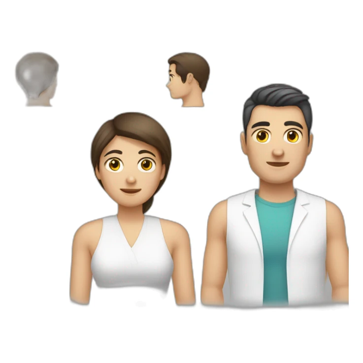 The man is white, dark-haired, a rehabilitator and massage therapist thinks sticker