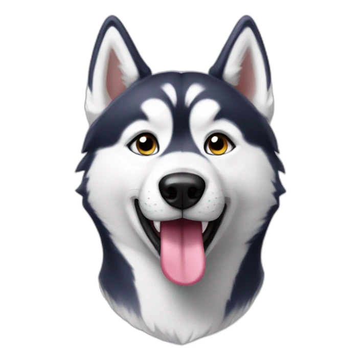 husky with tongue out sticker