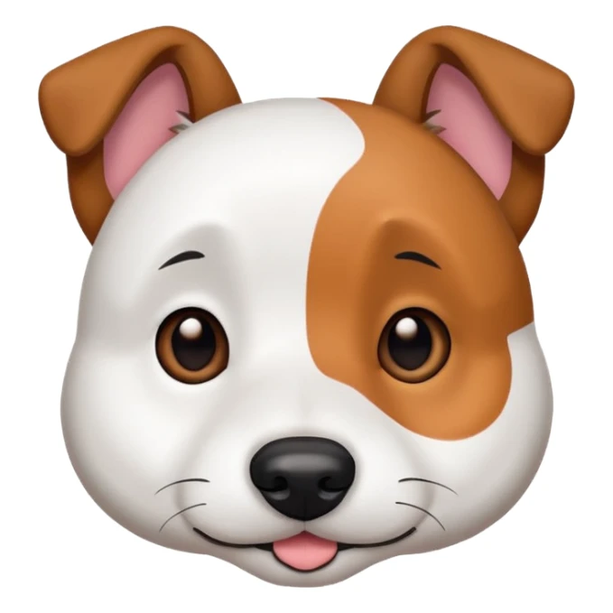 Vit strävhårig jack russel med brun/svarta öron sticker