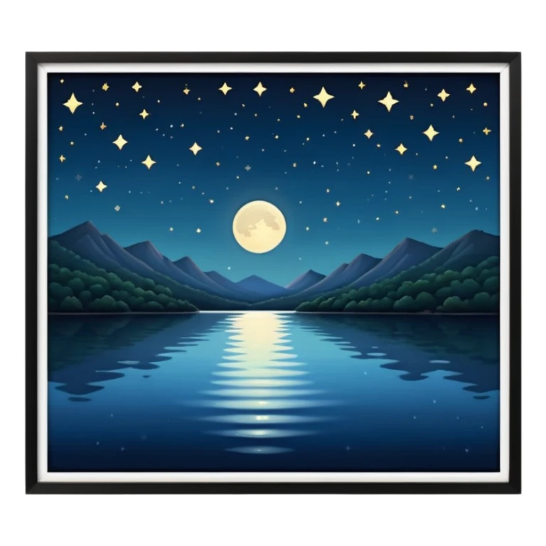arkansas lake in the night sticker