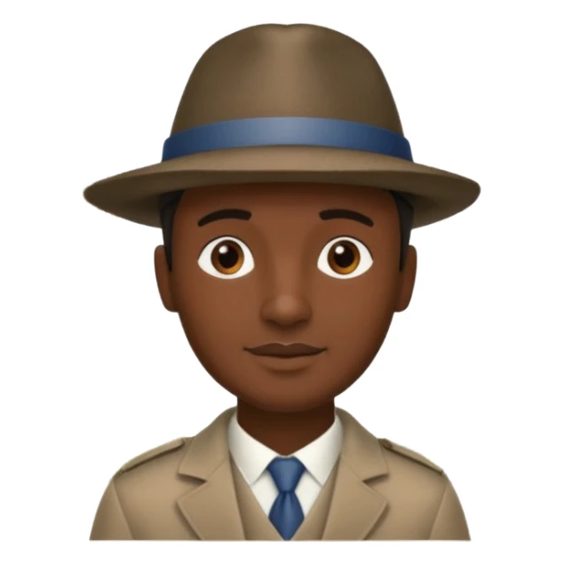 Homme. Créole réunionnais avec chapeau Tour Eiffel  sticker