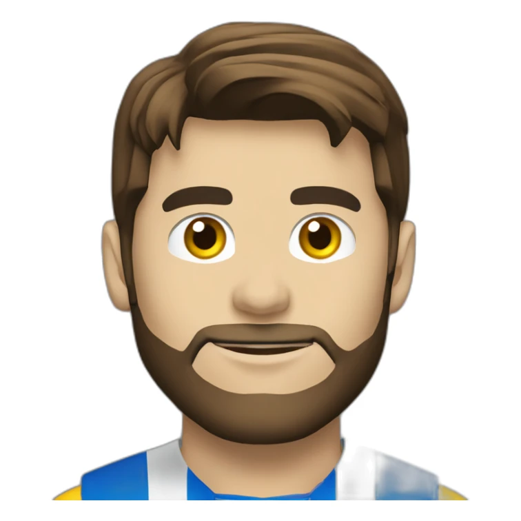 Leonel messi mecanico con excavadora color amarilla sticker