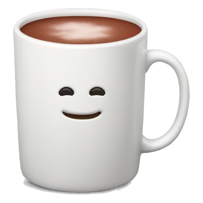Red mug full of hot cocoa sticker