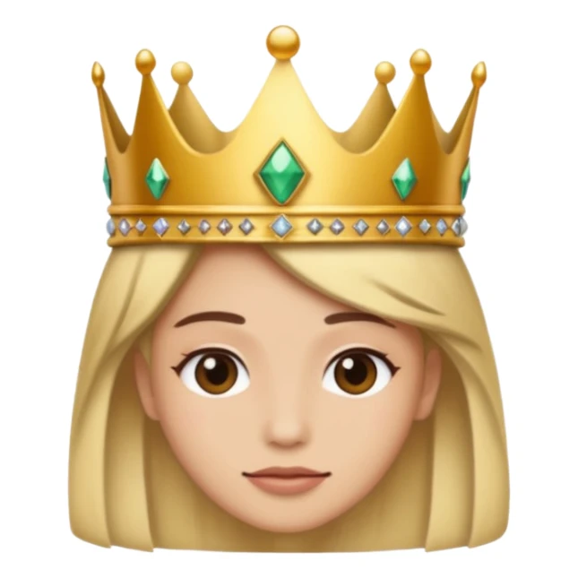 “Keep the 😌 emoji exactly the same, no edits, no human features. Just place the 👑 crown above it.” sticker