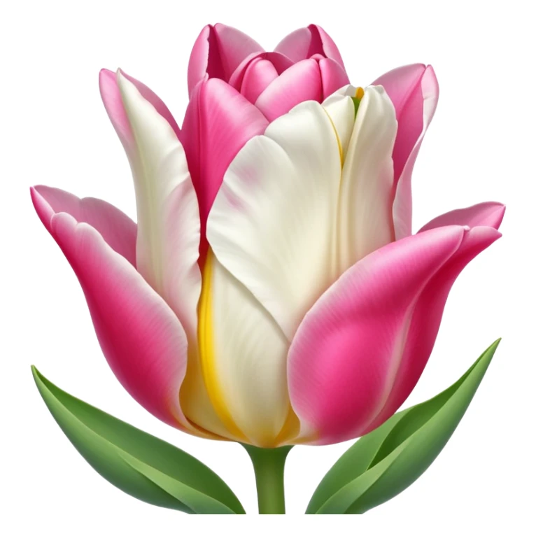 Una ovejita con un tulipán rosa al lado sticker