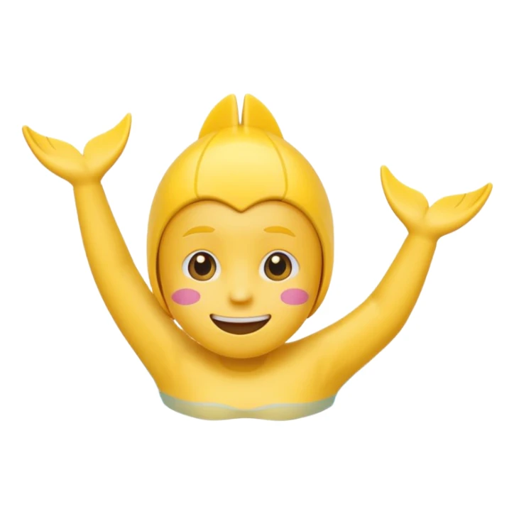 Pleading Face Emoji with swimming fins sticker