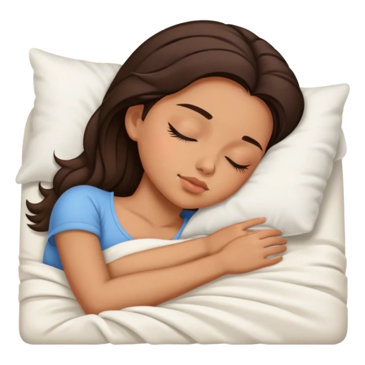 Brunette girl sleepin sticker