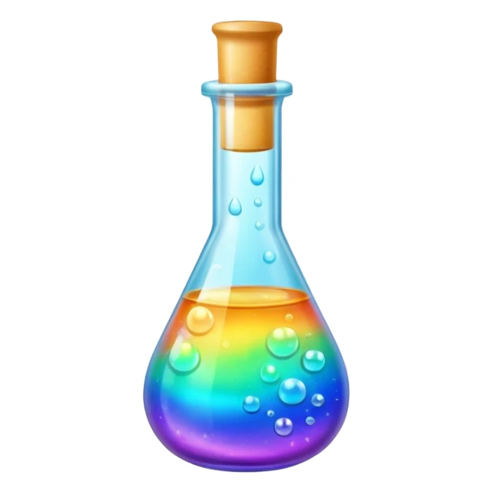 Potion – Glass vial filled with bubbling colored liquid sticker