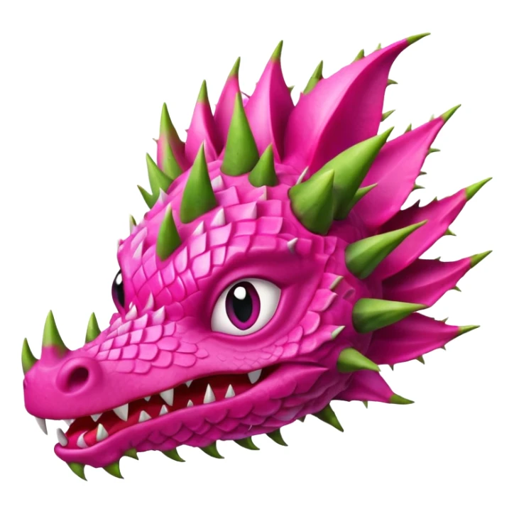 a dragon with the design of a dragon fruit sticker