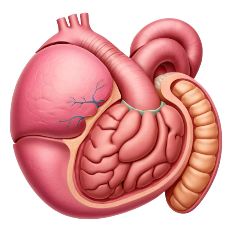 Human stomach medical image in professional look sticker