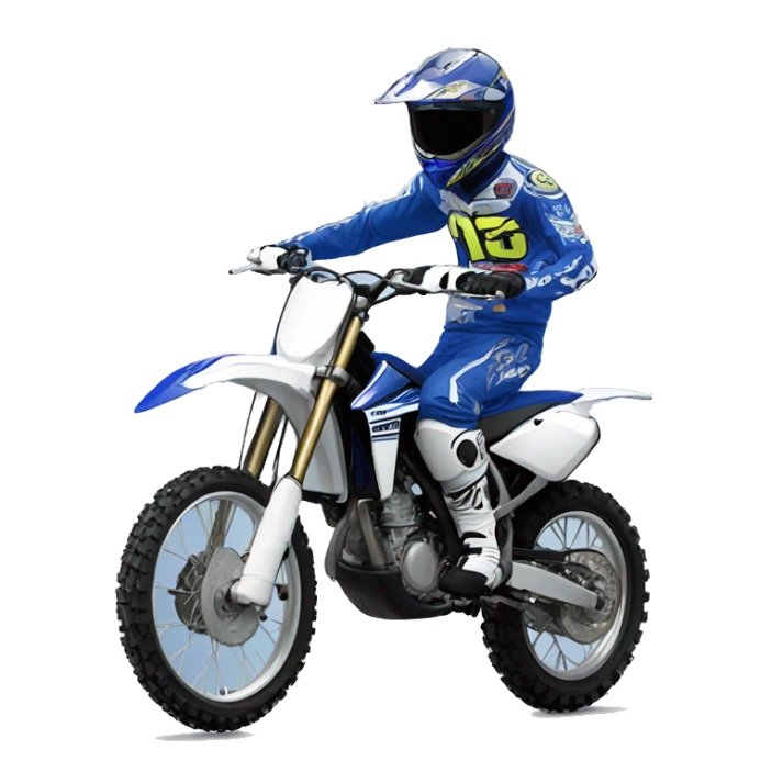 Una moto yamaha yz 125 en azul  sticker