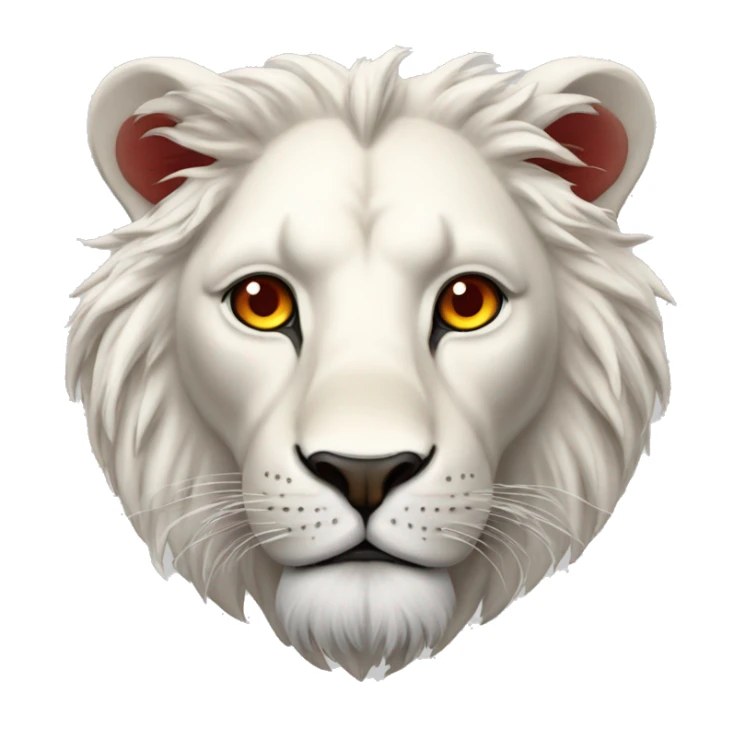 Lion blanc avec les yeux rouge sticker