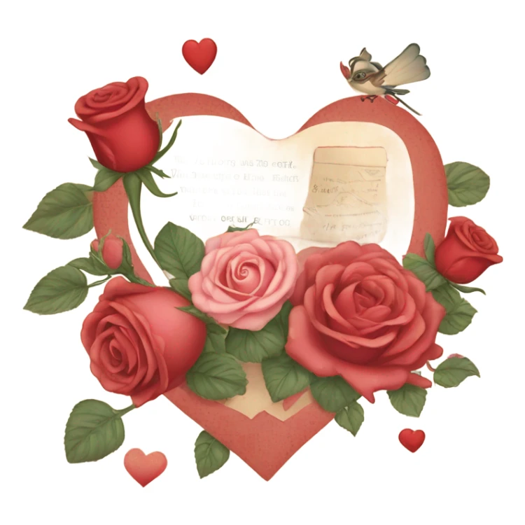 vintage valentine’s day card sticker