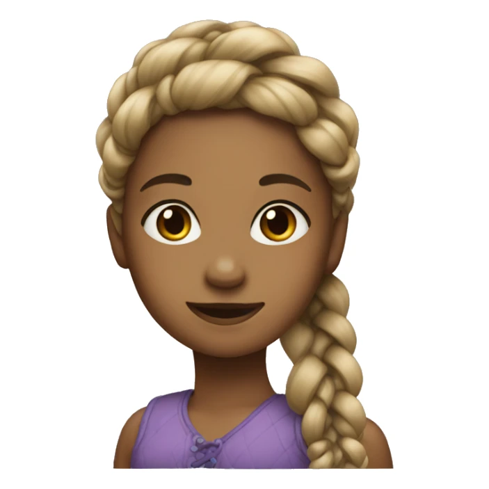 Girl with braided hair  sticker