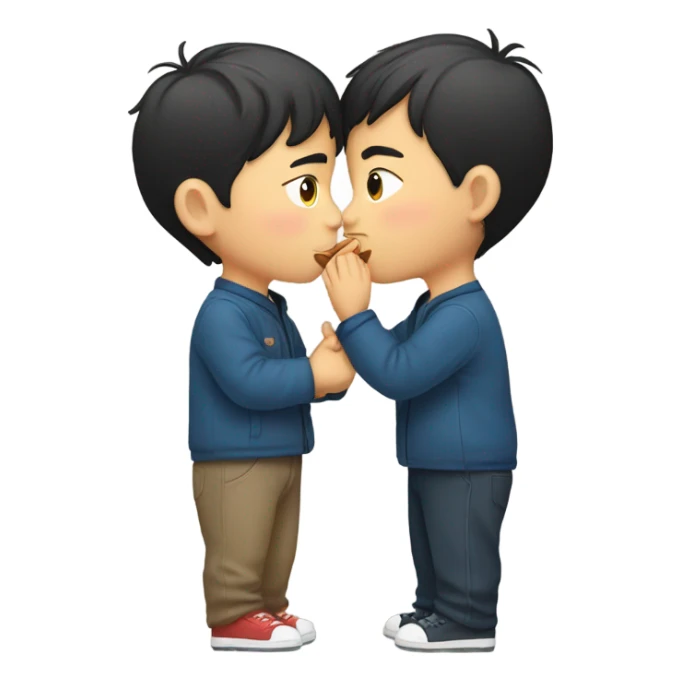 Kissing Korean boys  sticker