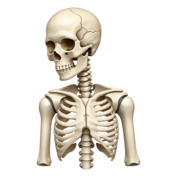 The bones of one shoulder sticker