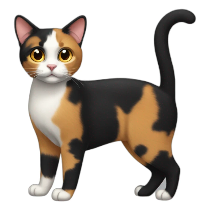 calico-cat-and-black-female-cat sticker