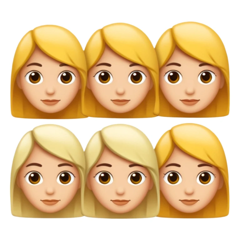 5 personas de diferentes estilos, que solo sea un rubio sticker